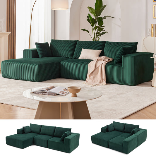 Huatean Home108” Modular Sectional Sofa, Cloud Sectional Couch with Deep Seat