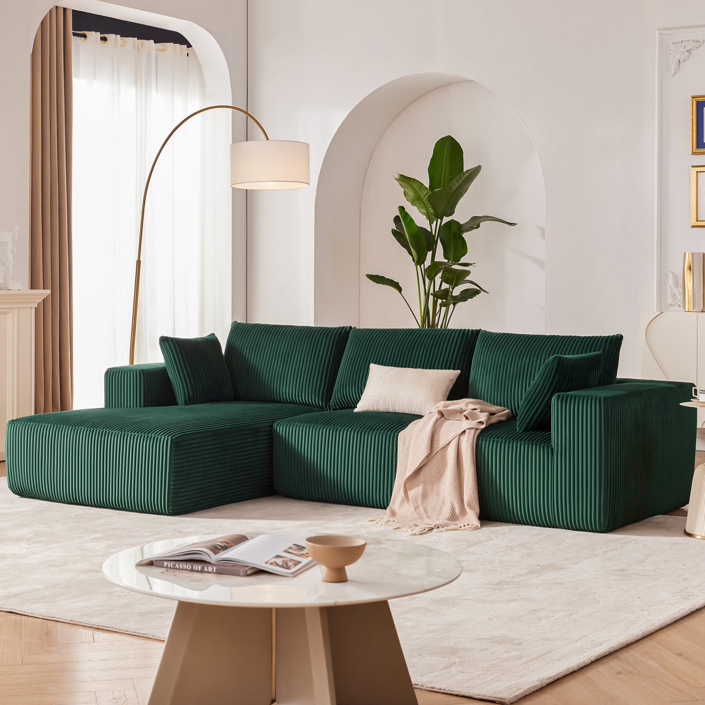 Huatean Home108” Modular Sectional Sofa, Cloud Sectional Couch with Deep Seat