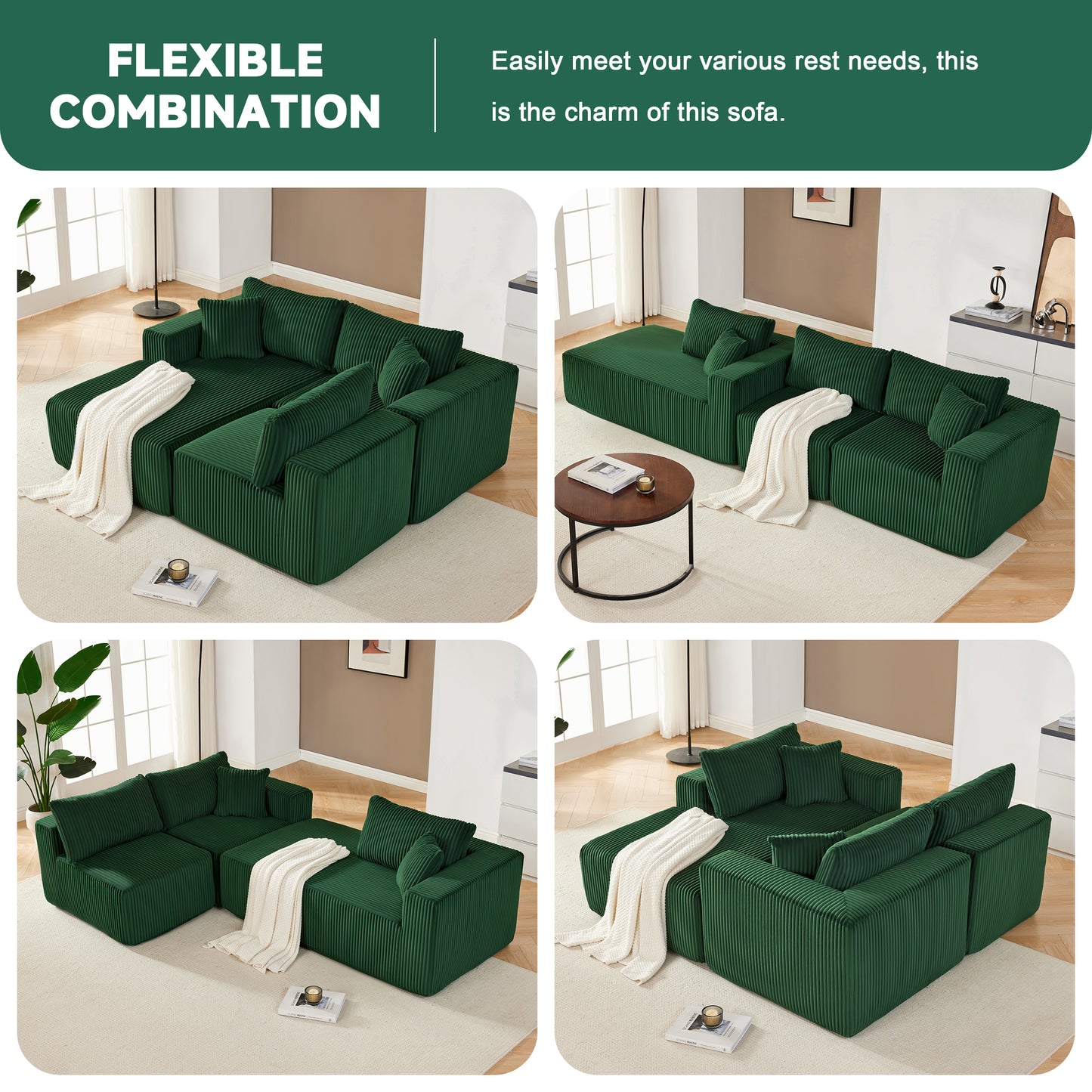 Cloud Couch Sectional with Deep Seat, Comfy Couch with L-Shaped Chaise