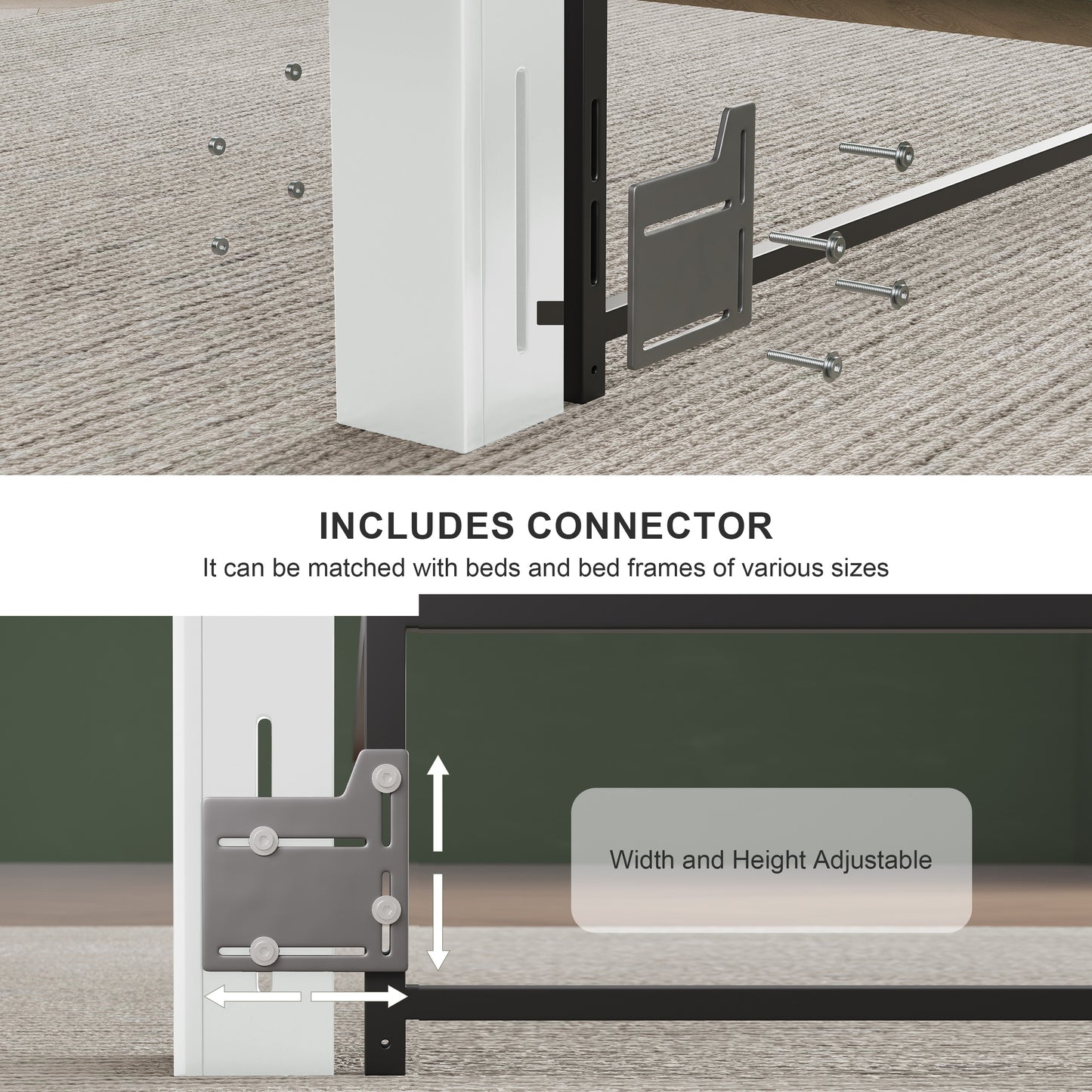 Huatean HomeWood Headboard Queen Size, 64.6" Wide Wooden Queen Headboard Only