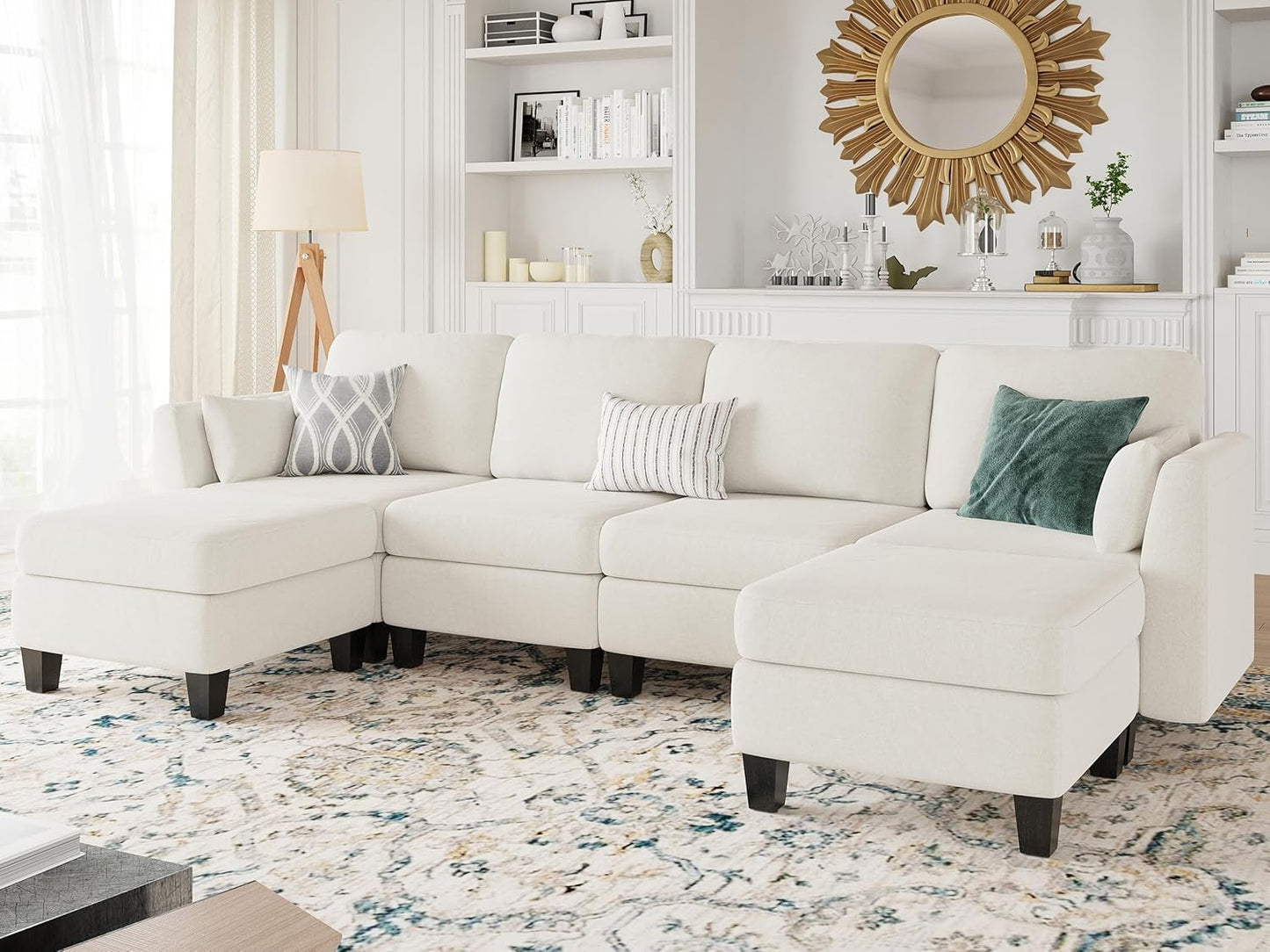 Huatean HomeModular Sectional Sofa, Convertible U Shaped Sofa Couch with High Density Memory Foam