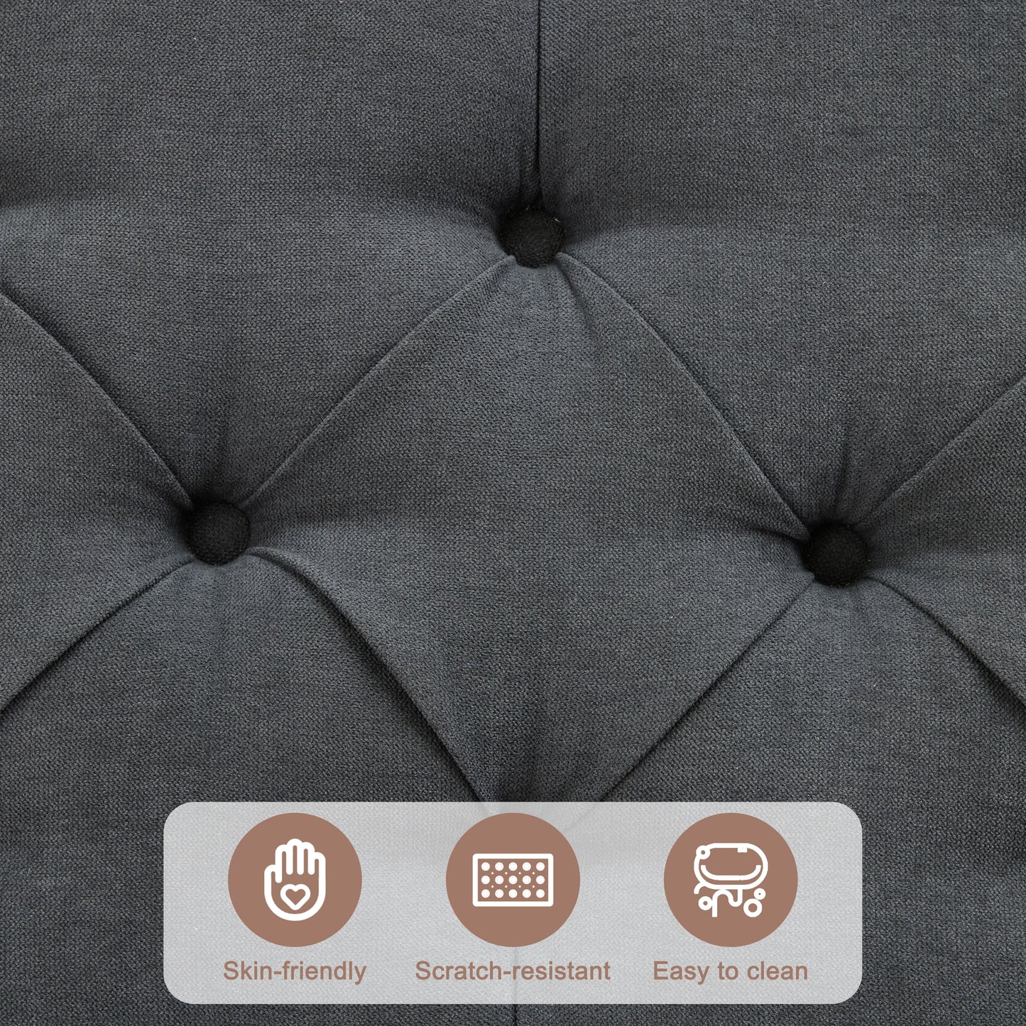 35 Inch Extra Large Storage Ottoman Coffee Table, No Assembly Required