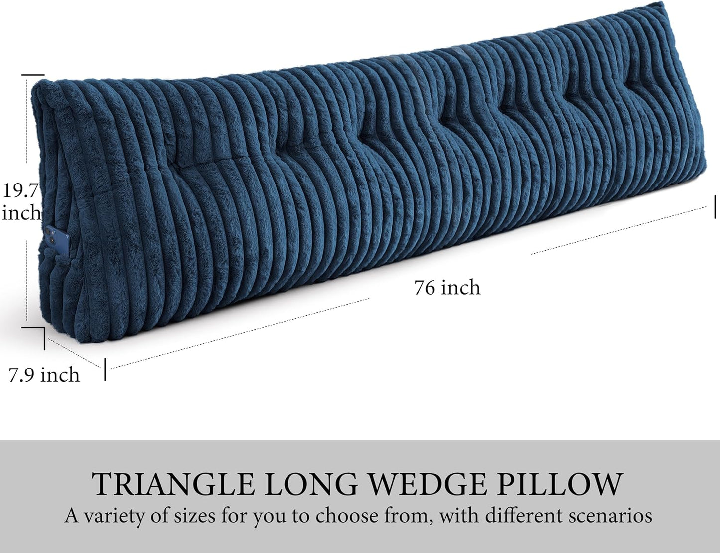 Triangular Wedge Pillow Headboard Queen, Cushion Headboards Reading Pillows