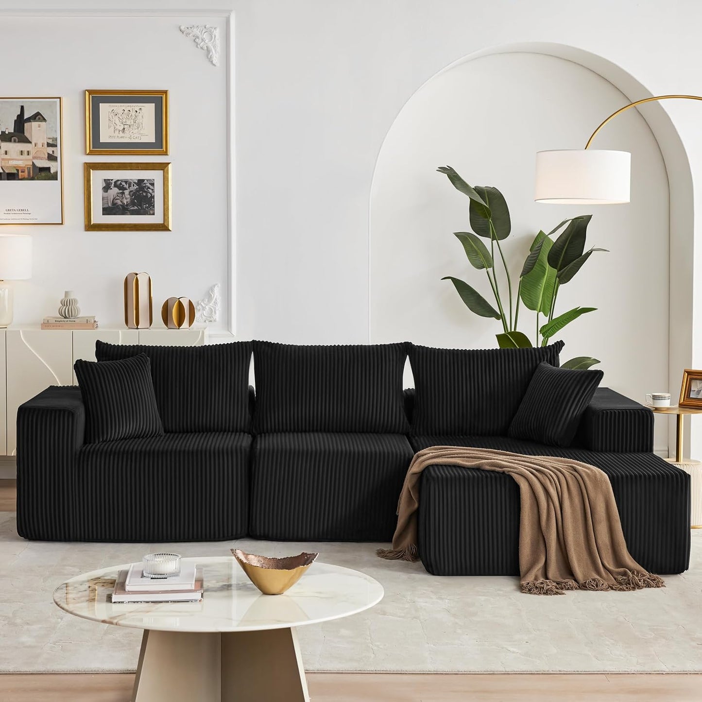 Huatean Home108” Modular Sectional Sofa, Cloud Sectional Couch with Deep Seat
