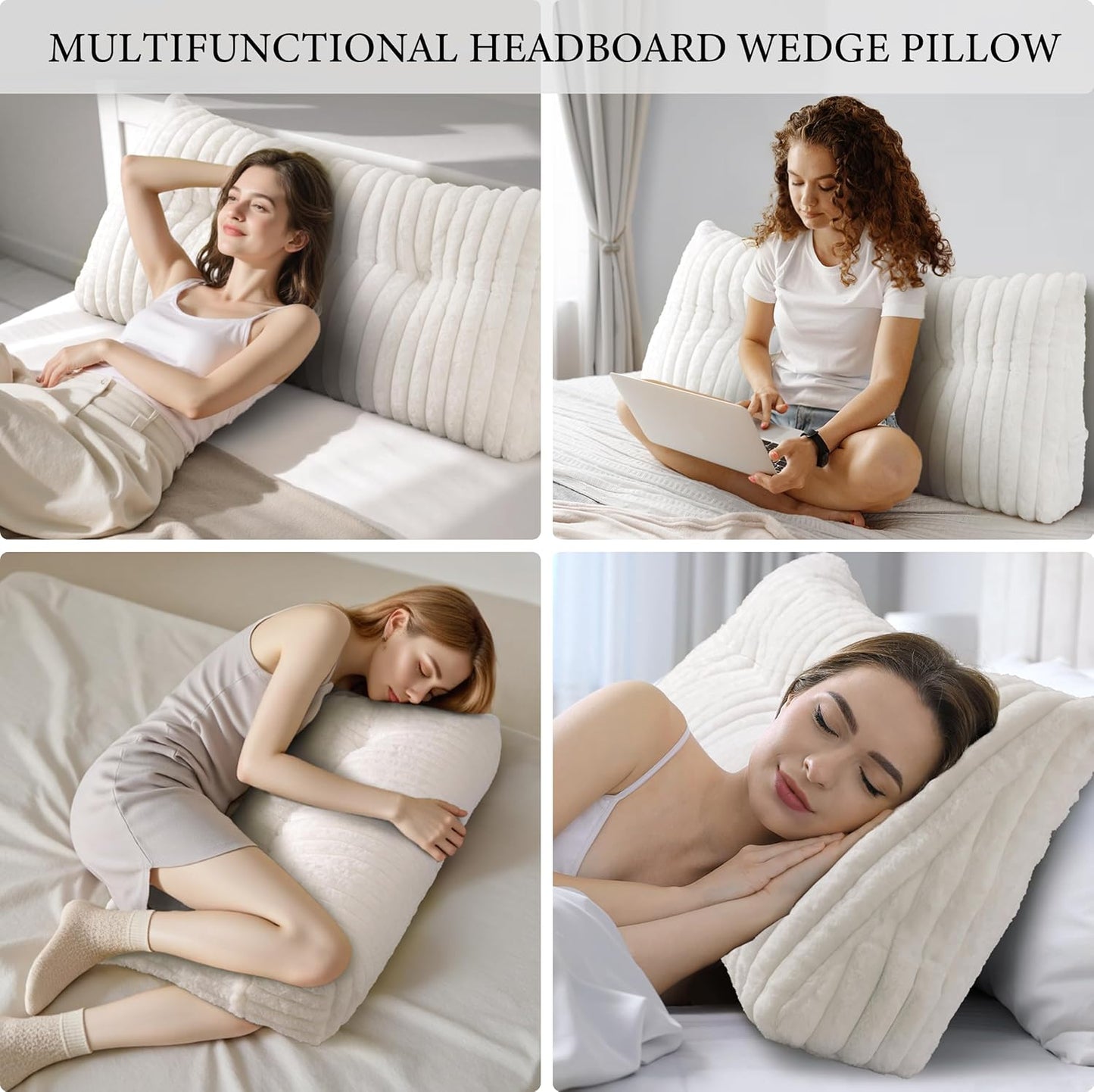 Triangular Wedge Pillow Headboard Queen, Cushion Headboards Reading Pillows