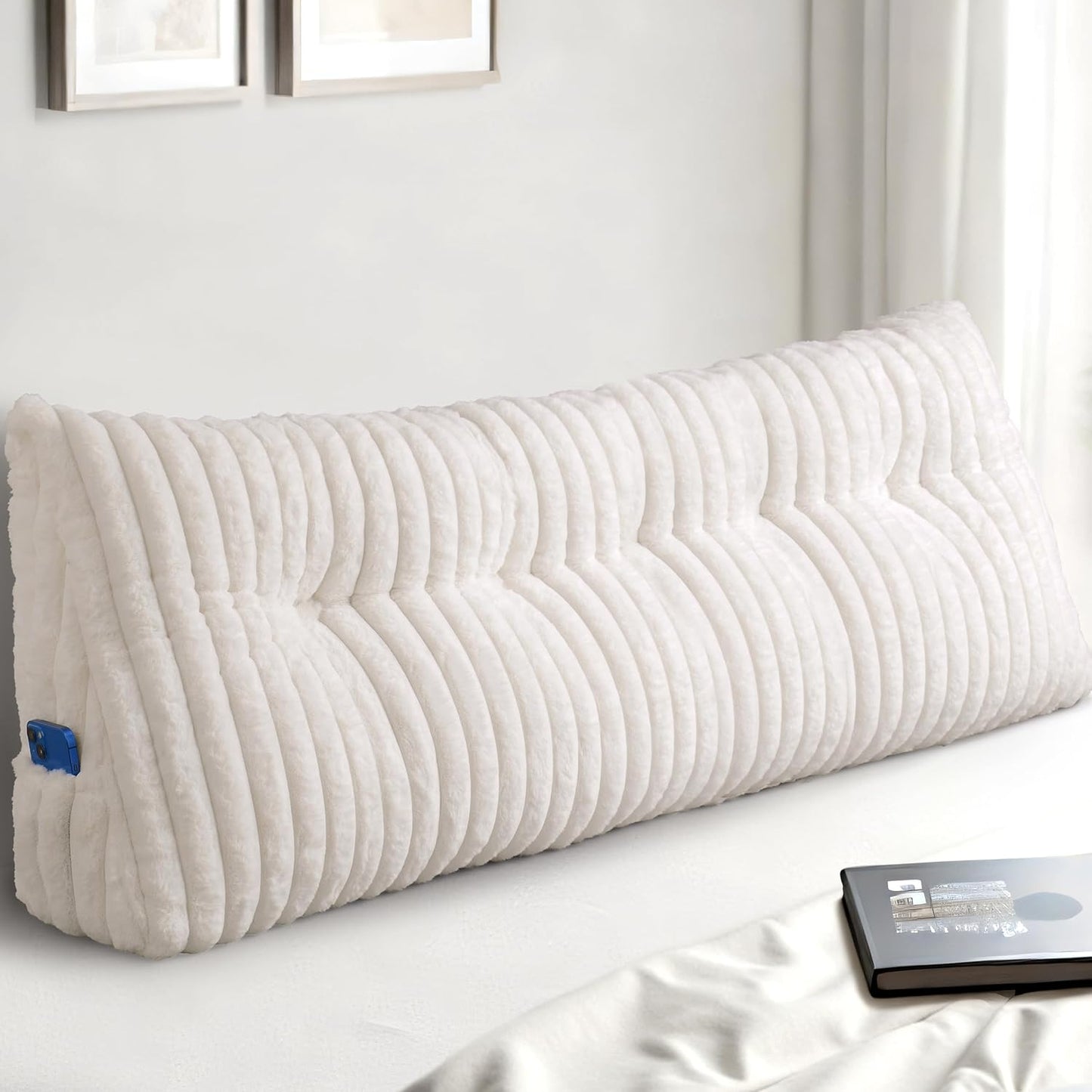 Triangular Wedge Pillow Headboard Queen, Cushion Headboards Reading Pillows