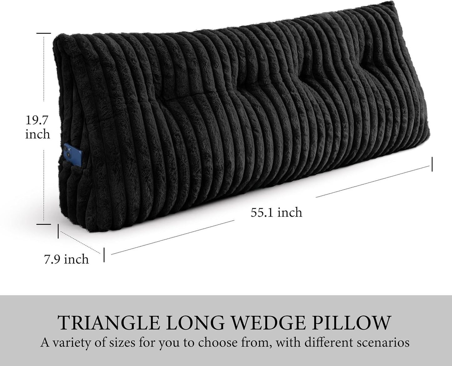 Triangular Wedge Pillow Headboard Queen, Cushion Headboards Reading Pillows
