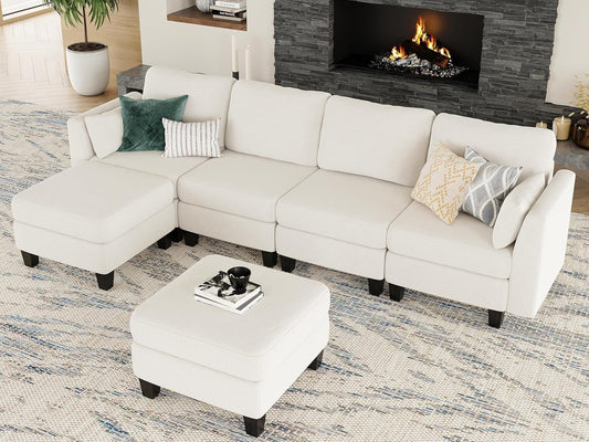 Huatean HomeModular Sectional Sofa, Convertible U Shaped Sofa Couch with High Density Memory Foam