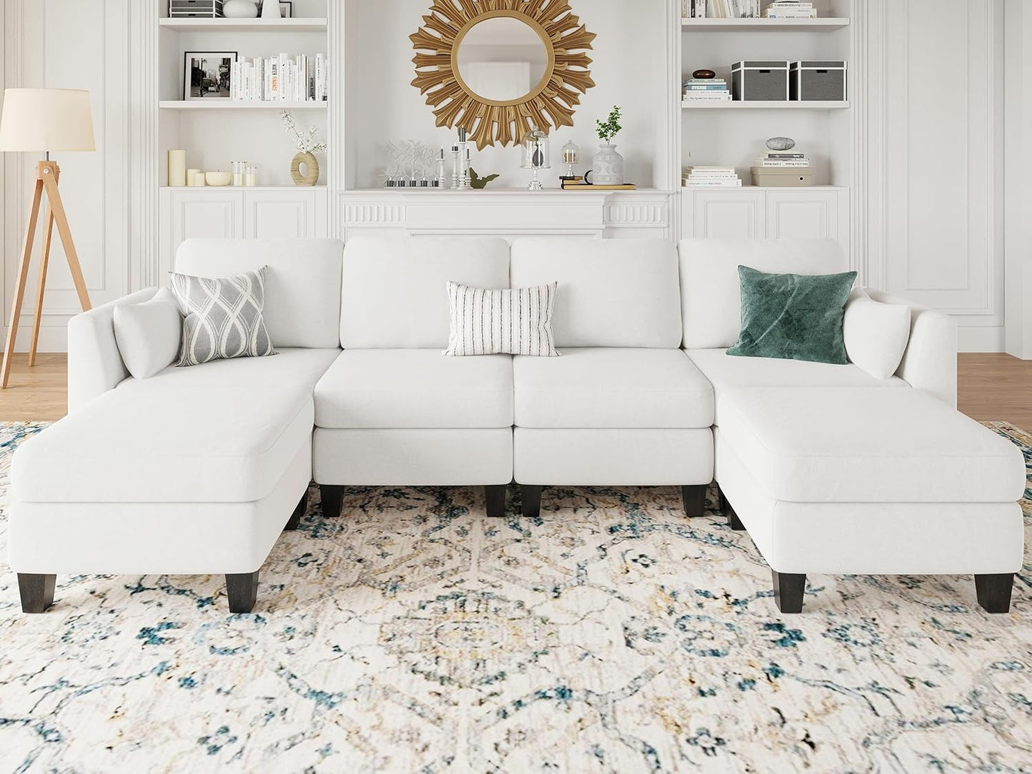 Huatean HomeModular Sectional Sofa, Convertible U Shaped Sofa Couch with High Density Memory Foam