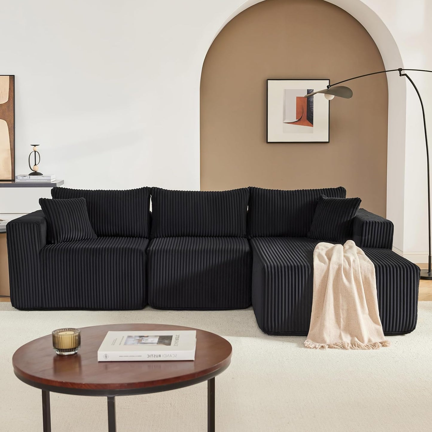 Huatean Home108” Modular Sectional Sofa, Cloud Sectional Couch with Deep Seat