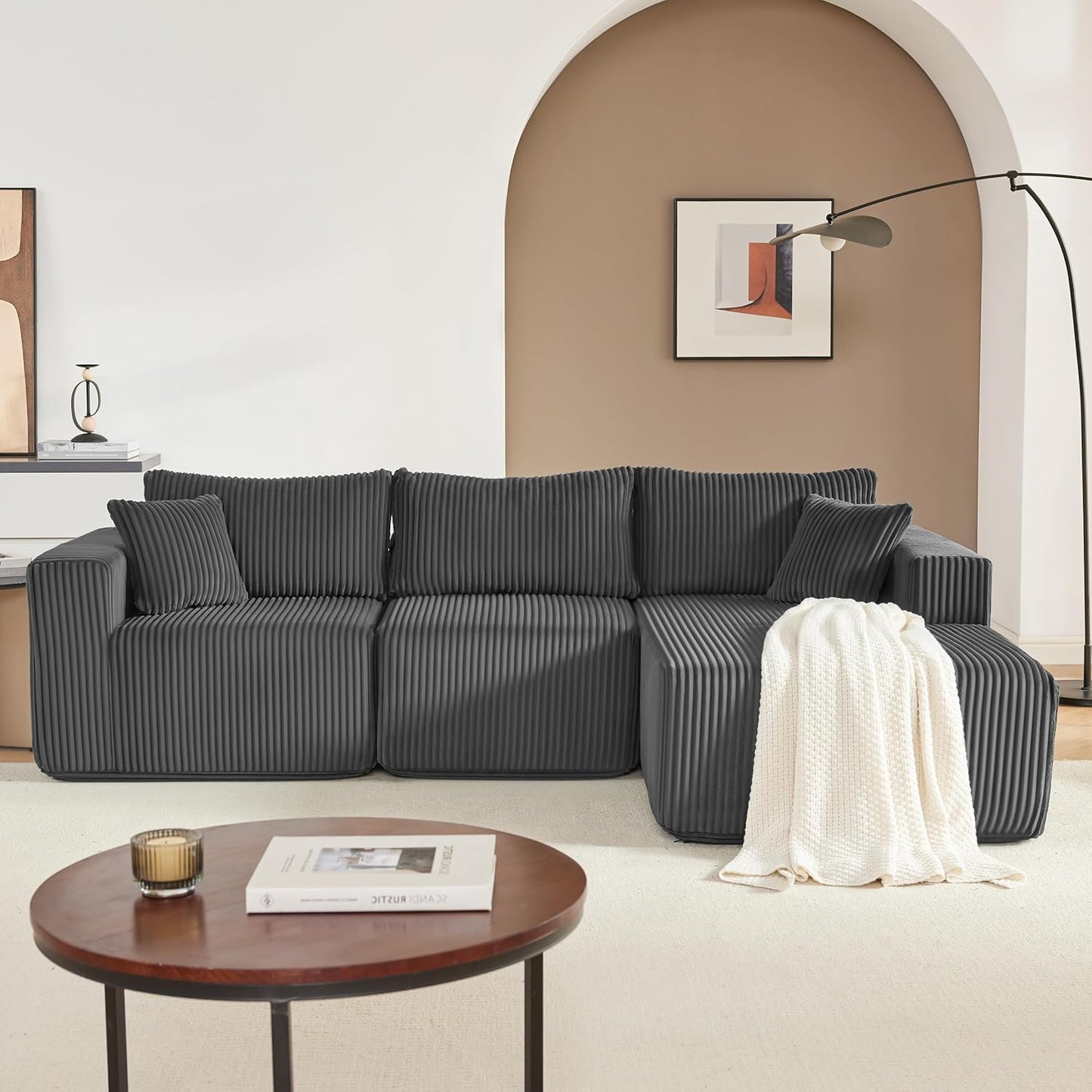 Huatean Home108” Modular Sectional Sofa, Cloud Sectional Couch with Deep Seat