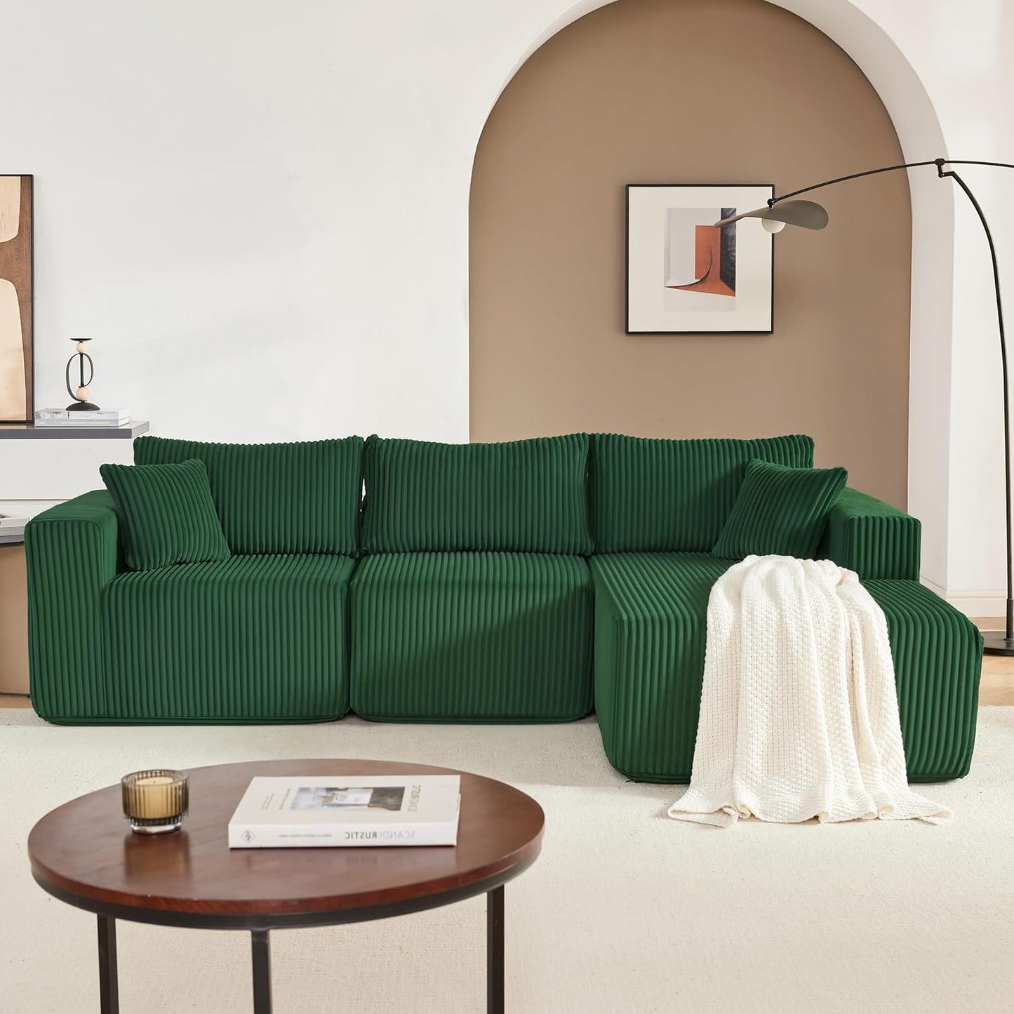 Huatean Home108” Modular Sectional Sofa, Cloud Sectional Couch with Deep Seat