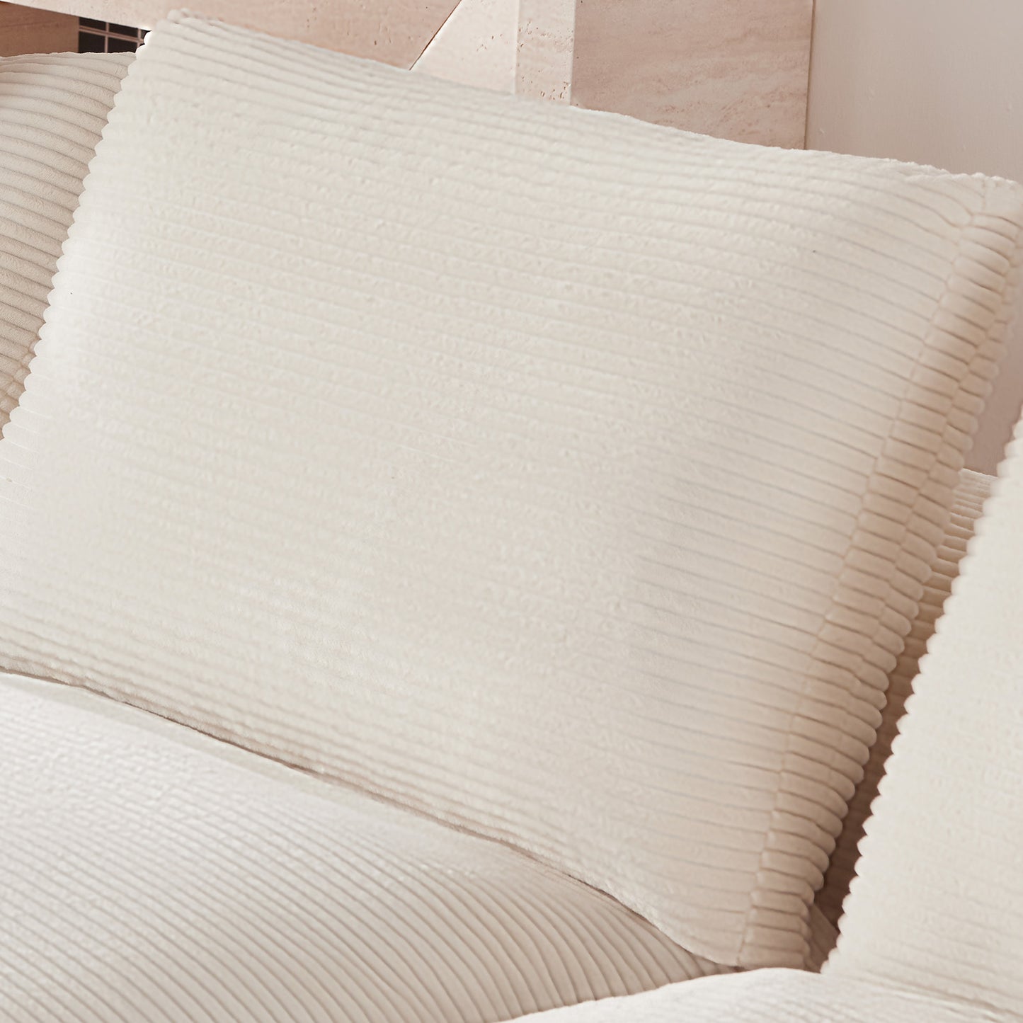 Mangodan  Sectional Couch, Boneless Couches for Living Room, L Shaped Couch with Convertible Ottoman