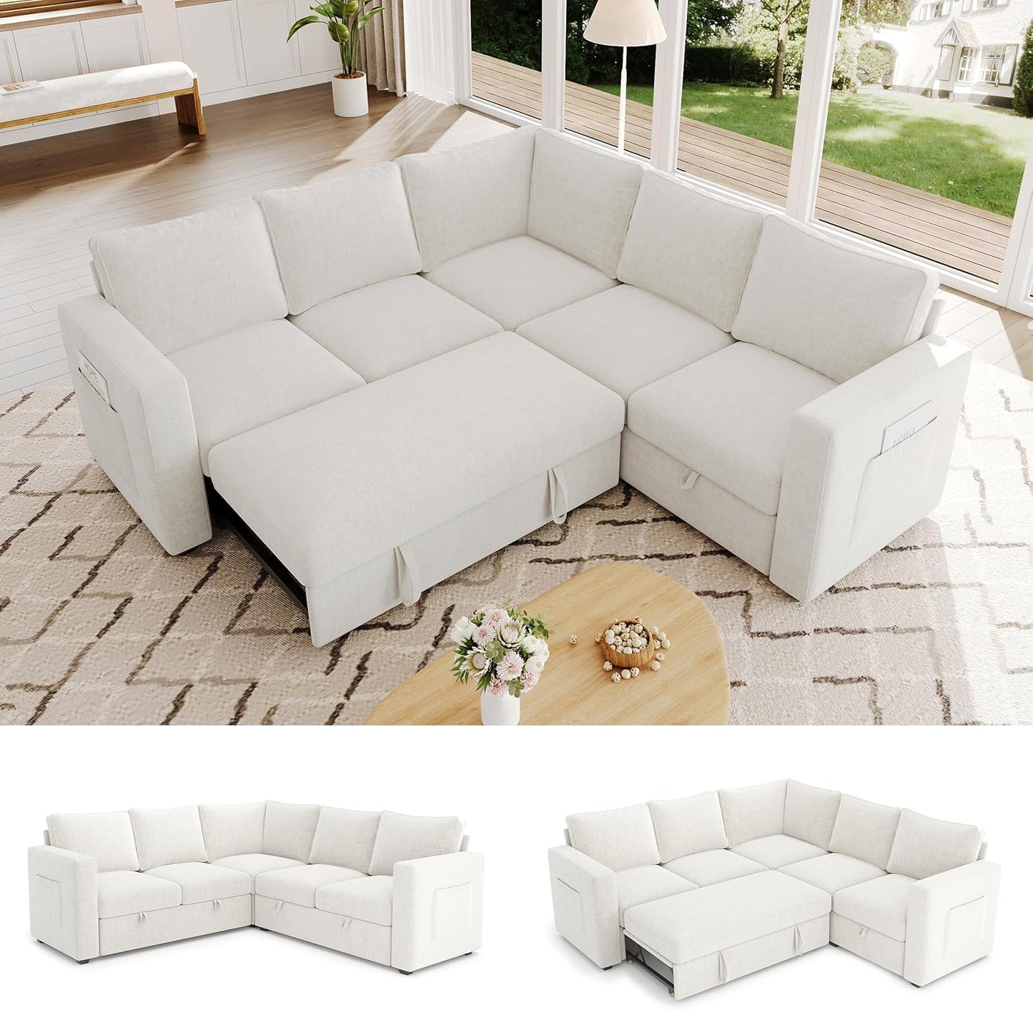 Sectionals Modular Sofa with Storage, Comfy Sectional Couches for Living Room & Apartment