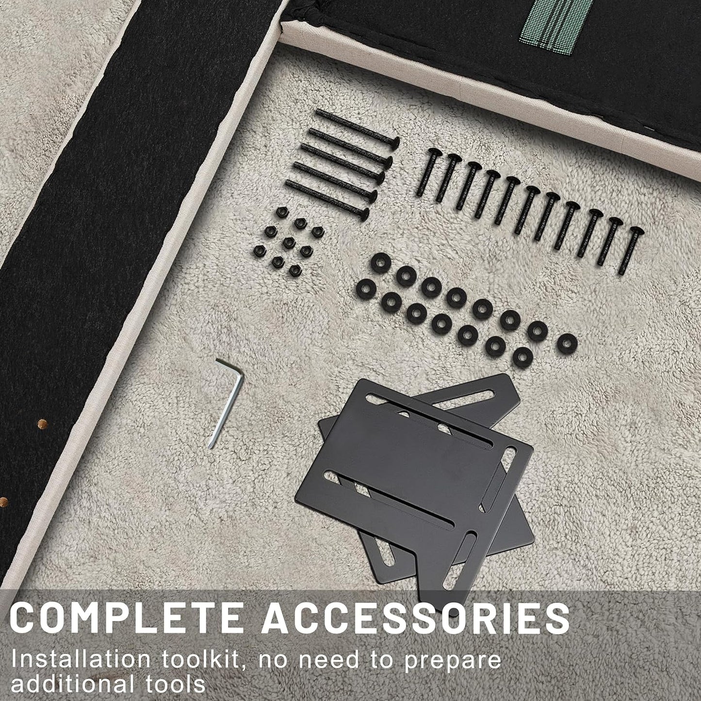 Tufted Upholstered Tall Headboard, Sturdy and Durable Solid Wood Bed headboards