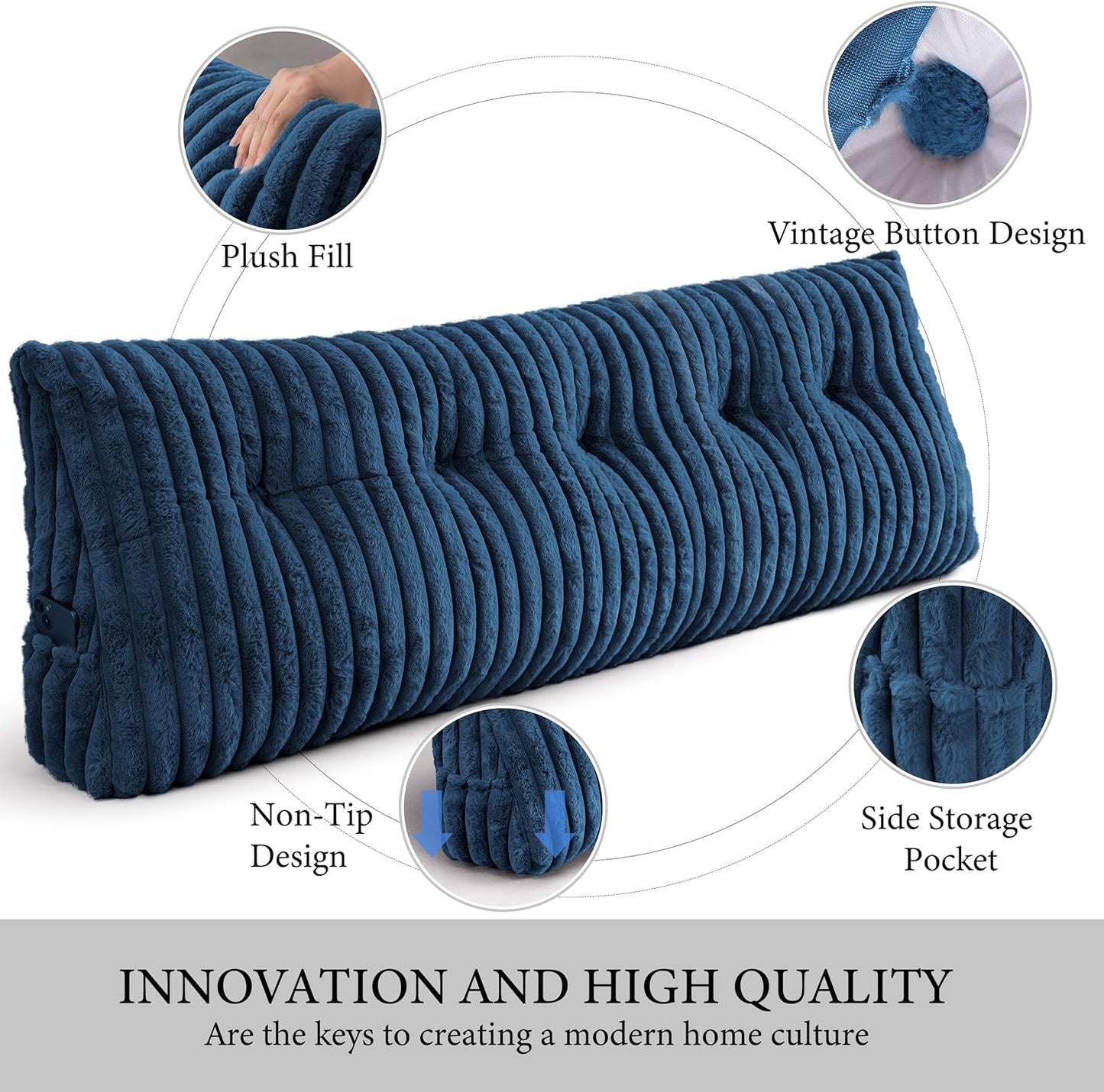 Triangular Wedge Pillow Headboard Queen, Cushion Headboards Reading Pillows