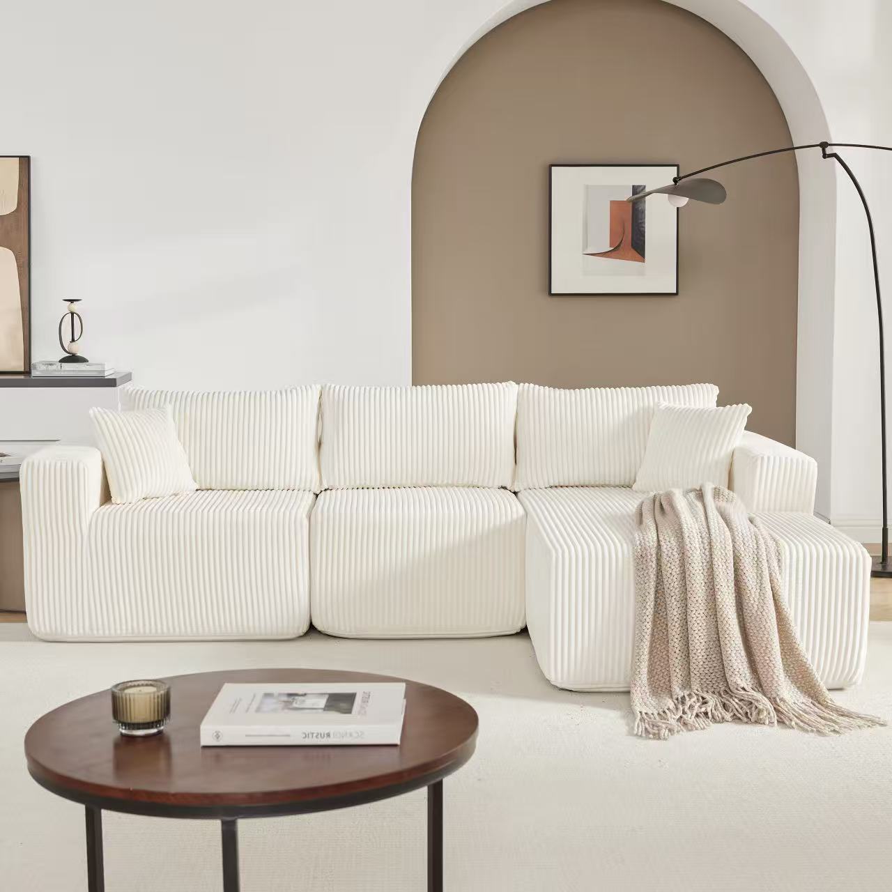 Huatean Home108” Modular Sectional Sofa, Cloud Sectional Couch with Deep Seat