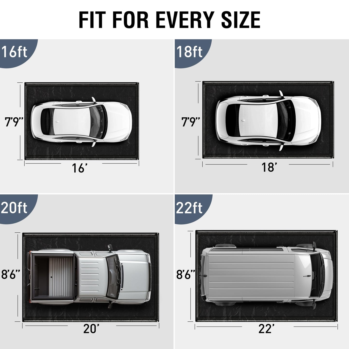 Garage Floor Mat, Under Car Waterproof Containment Mats, Oil Mat for Garage Covering