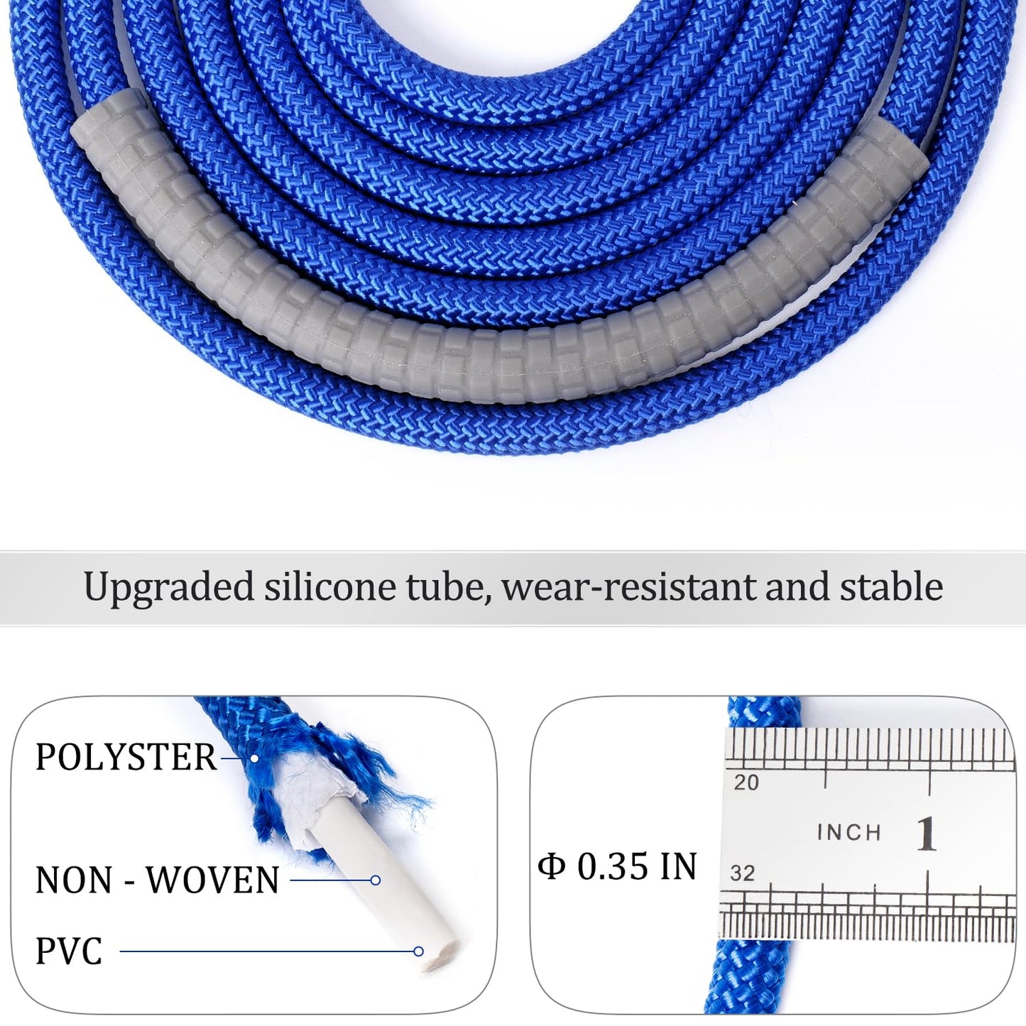 Mangodan 1LB Weighted Jump Ropes for fitness Women Men, Tangle-Free Ball Bearing Rapid Speed Skipping Jump R