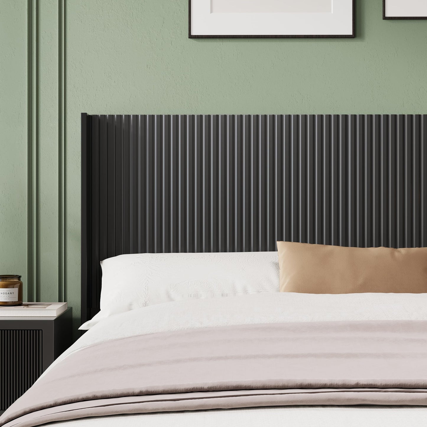 Huatean HomeWood Headboard Queen Size, 64.6" Wide Wooden Queen Headboard Only